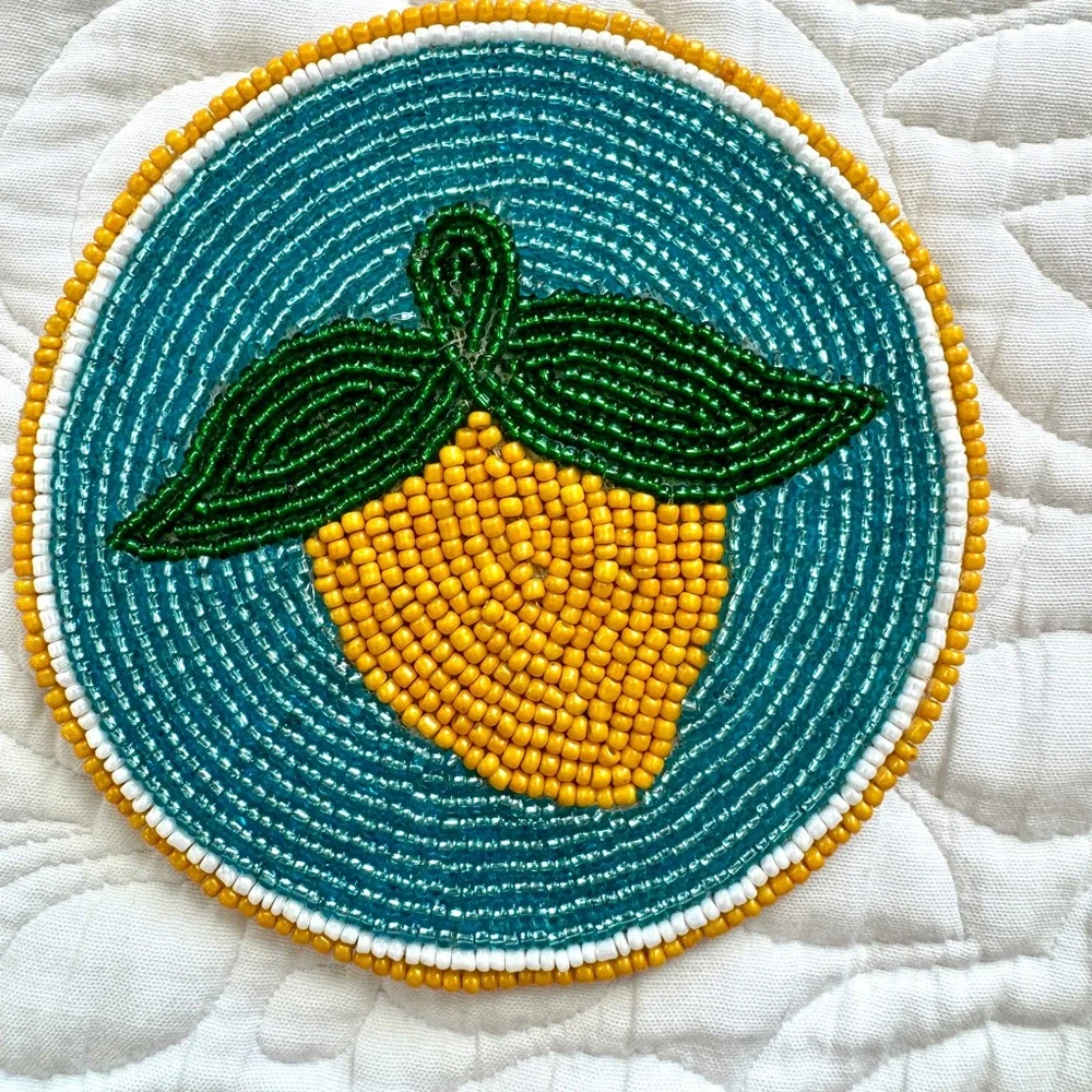 NEW Anthropologie Fiona Coasters: Garnish Edition, Lemon - Picture 4 of 5